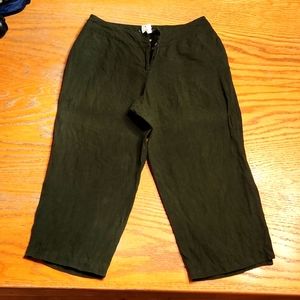Womens Harve Benard Linen Capri Pants - Size 14